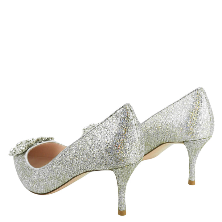 Roger Vivier Iridescent Embellished Pumps in Silver
