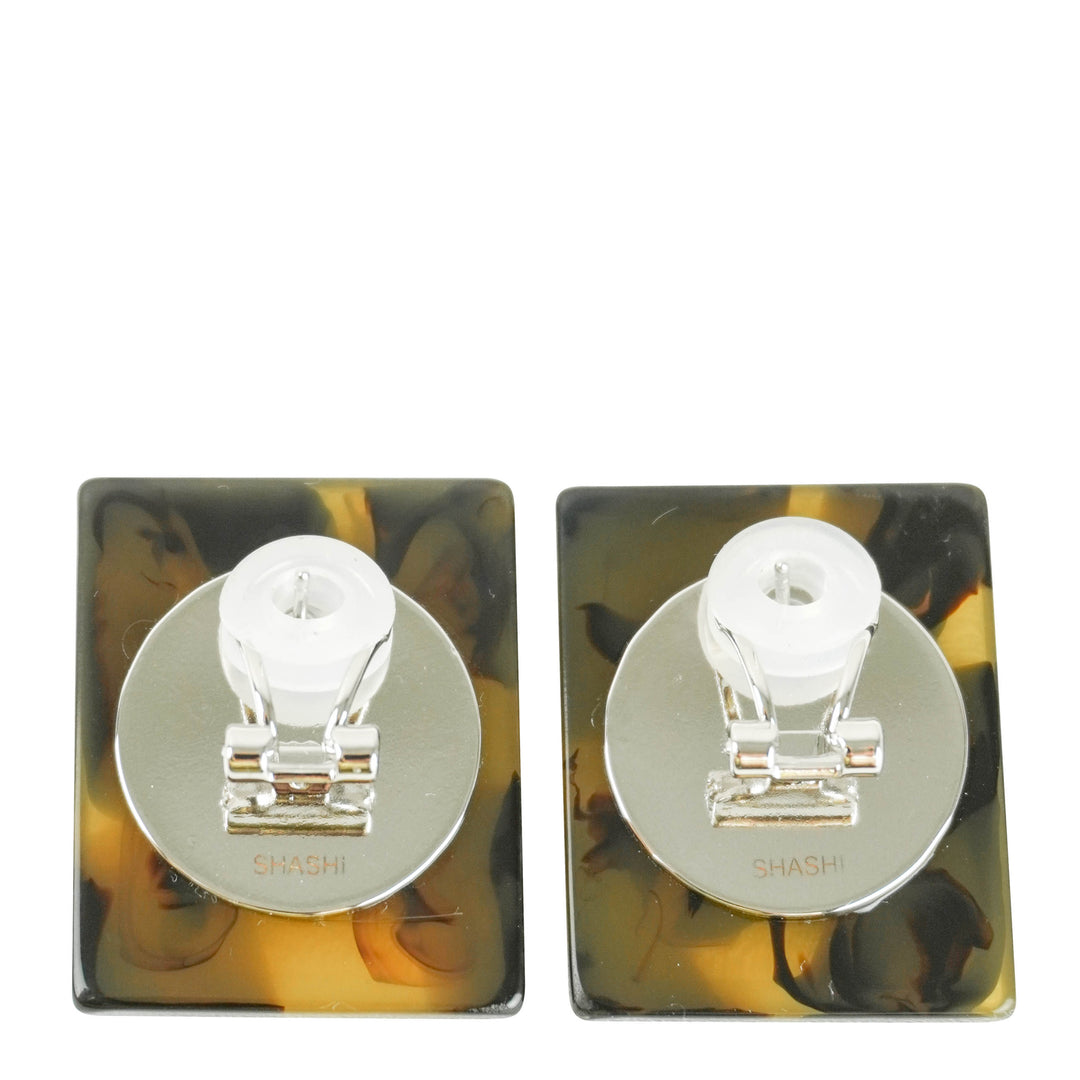 Shashi Brick Earrings in Tortoise - Discounts on Shashi at UAL
