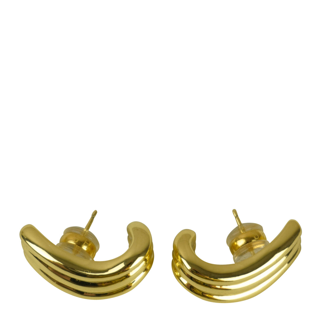 Shashi Odyssey Striated Hoop Earrings in Gold - Discounts on Shashi at UAL