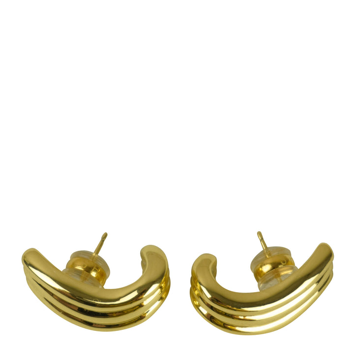 Shashi Odyssey Striated Hoop Earrings in Gold - Discounts on Shashi at UAL