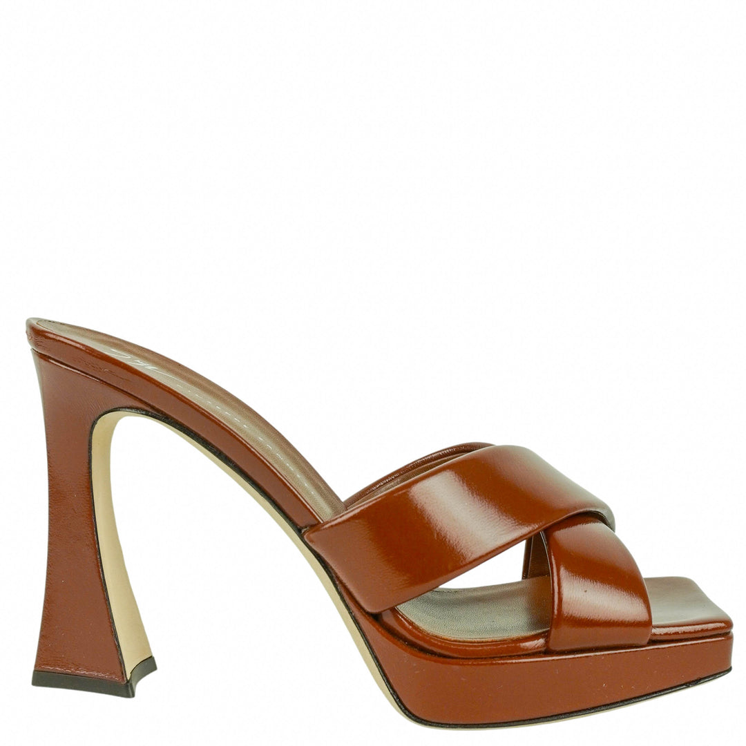 Giuseppe Zanotti Fayed Cacao Mules in Brown - Discounts on Giuseppe Zanotti at UAL