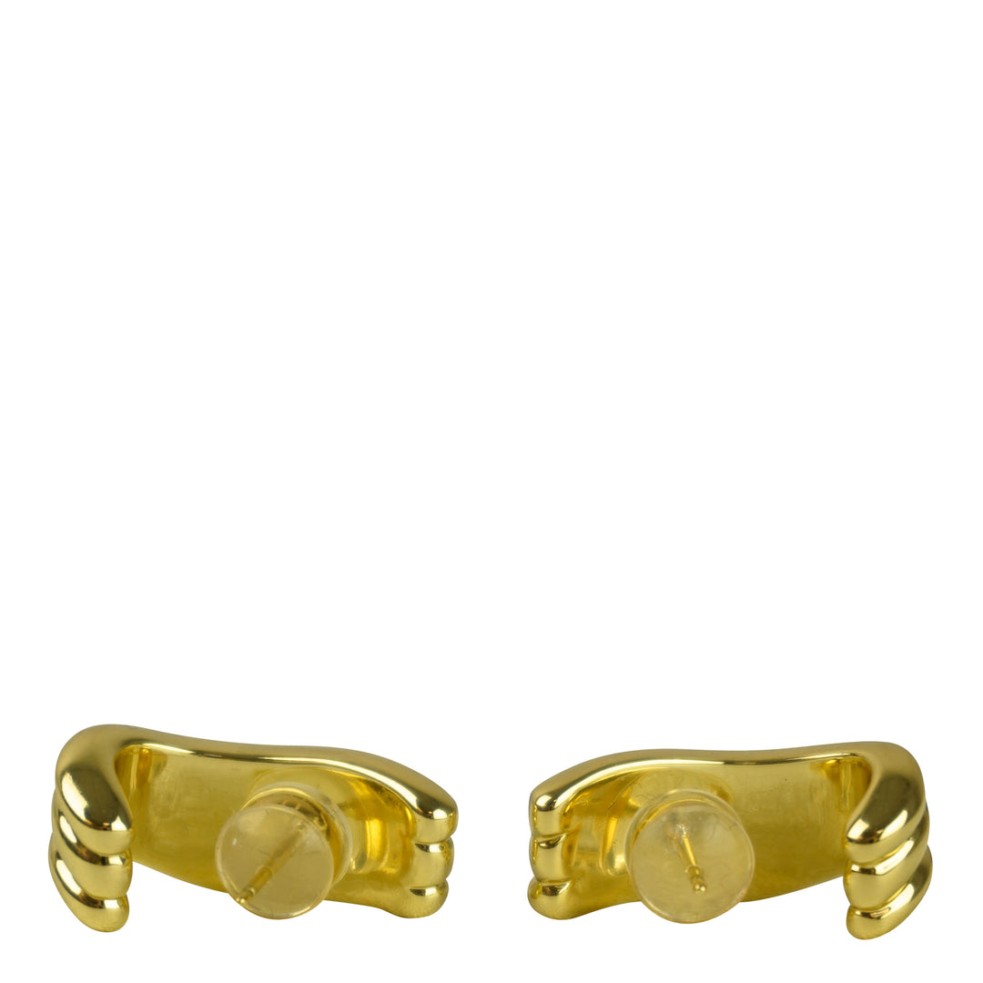 Shashi Odyssey Striated Hoop Earrings in Gold - Discounts on Shashi at UAL