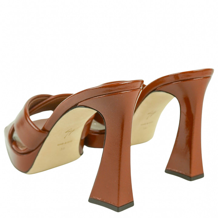 Giuseppe Zanotti Fayed Cacao Mules in Brown - Discounts on Giuseppe Zanotti at UAL
