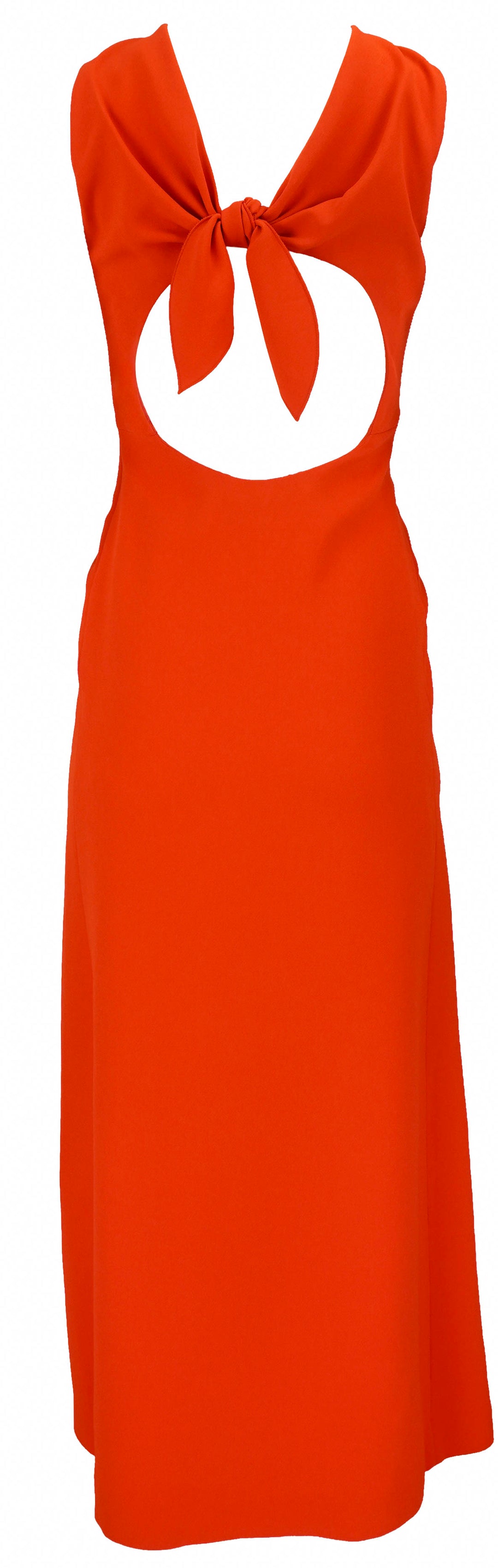 Giambattista Valli Sleeveless Maxi Dress in Red Orange - Discounts on Giambattista Valli at UAL