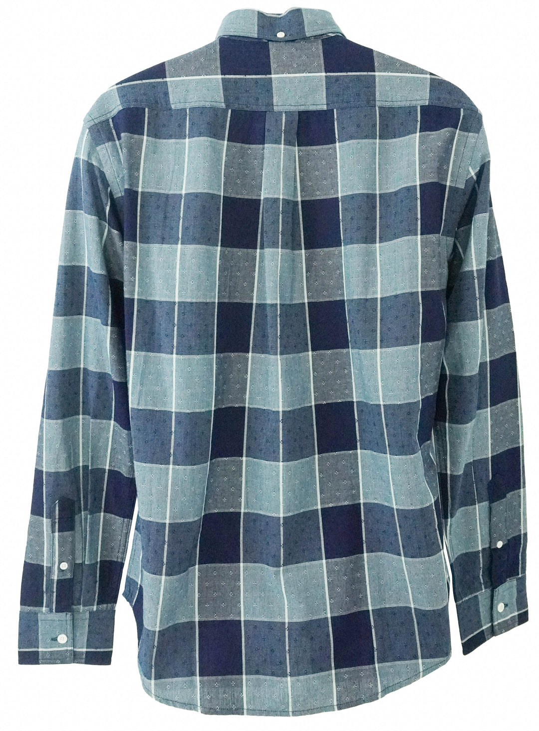 Billy Reid Dobby Tuscumbia Shirt in Indigo - Discounts on Billy Reid at UAL