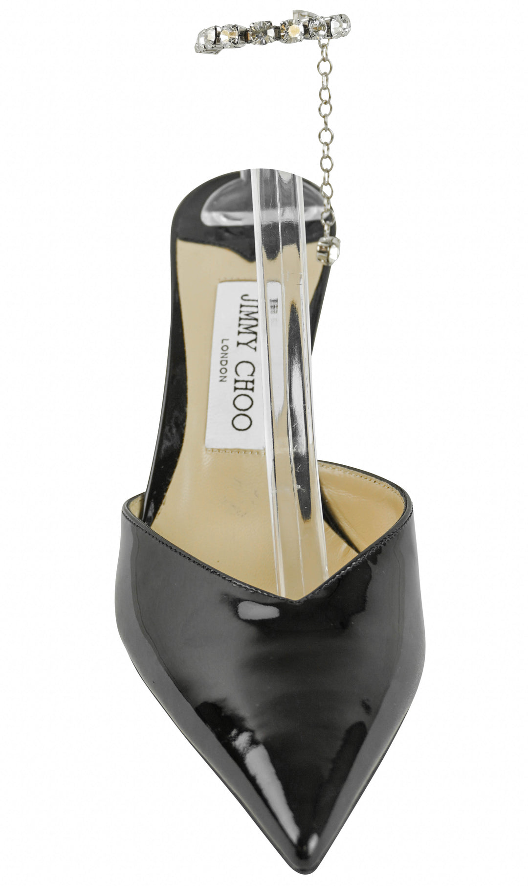 Jimmy Choo Saeda Crystal Heel in Black