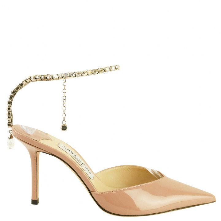 Jimmy Choo Saeda Crystal Heel Ballet Pink