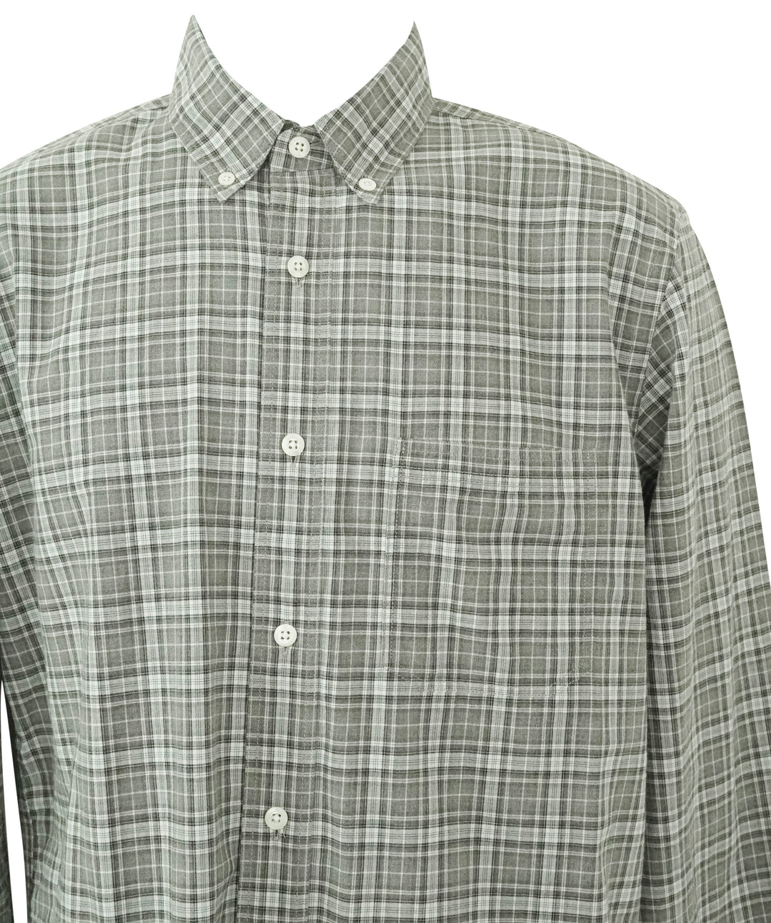 Billy Reid Melange Plaid Tuscumbia Shirt in Grey - Discounts on Billy Reid at UAL