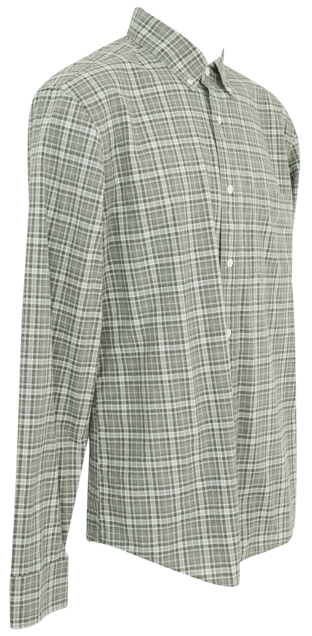 Billy Reid Melange Plaid Tuscumbia Shirt in Grey - Discounts on Billy Reid at UAL
