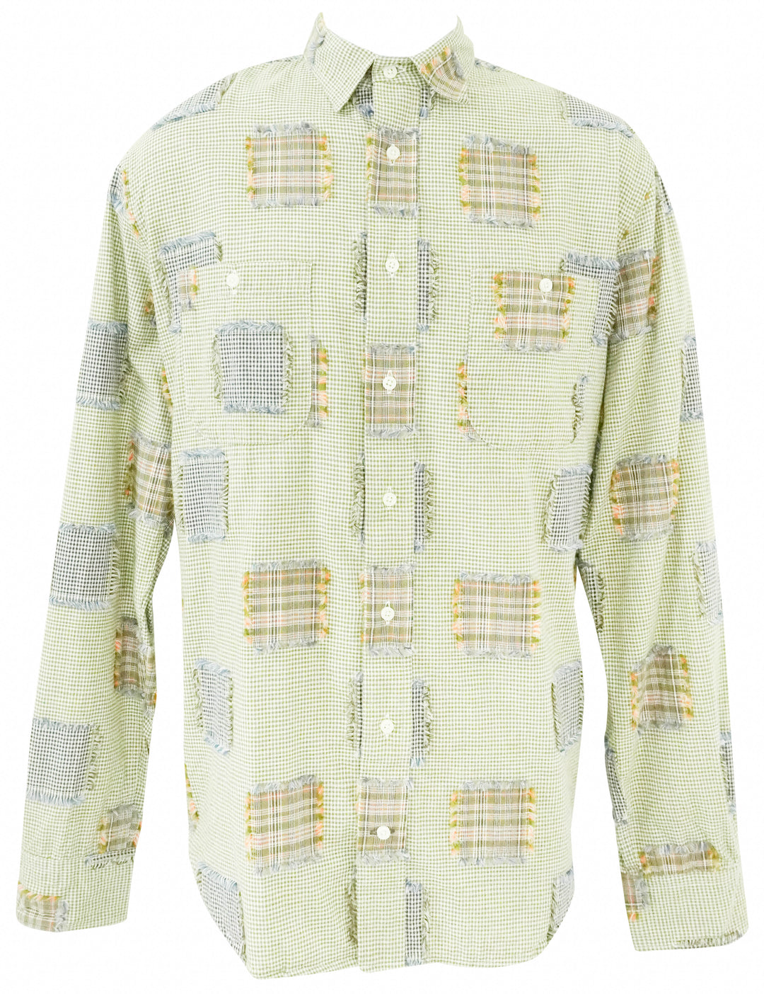 Gitman Bros. Patchwork Shirt in Multi - Discounts on Gitman Bros at UAL