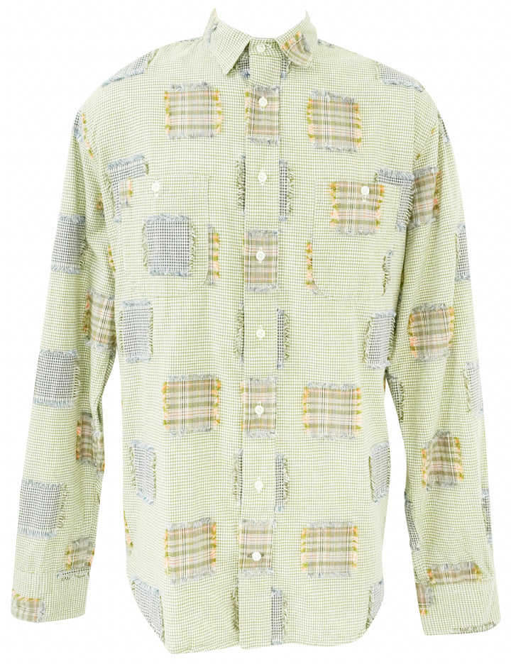 Gitman Bros. Patchwork Shirt in Multi - Discounts on Gitman Bros at UAL