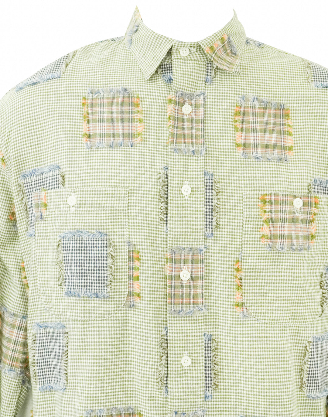 Gitman Bros. Patchwork Shirt in Multi - Discounts on Gitman Bros at UAL