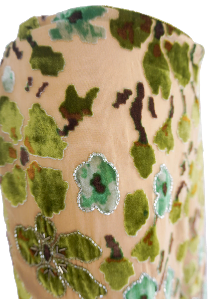 Staud Avola Beaded Pants in Moss Floral Tapestry - Discounts on Staud at UAL