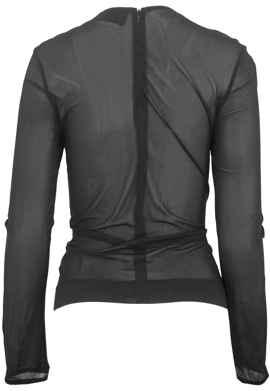 Simone Rocha Sheer Ballet Top with Floral Embellishment in Black