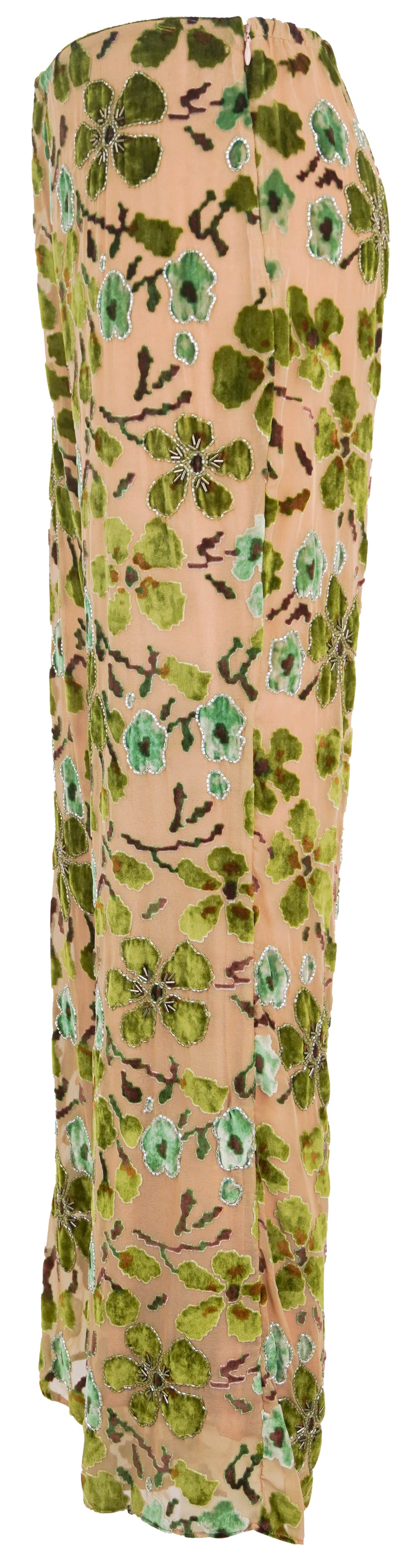 Staud Avola Beaded Pants in Moss Floral Tapestry - Discounts on Staud at UAL