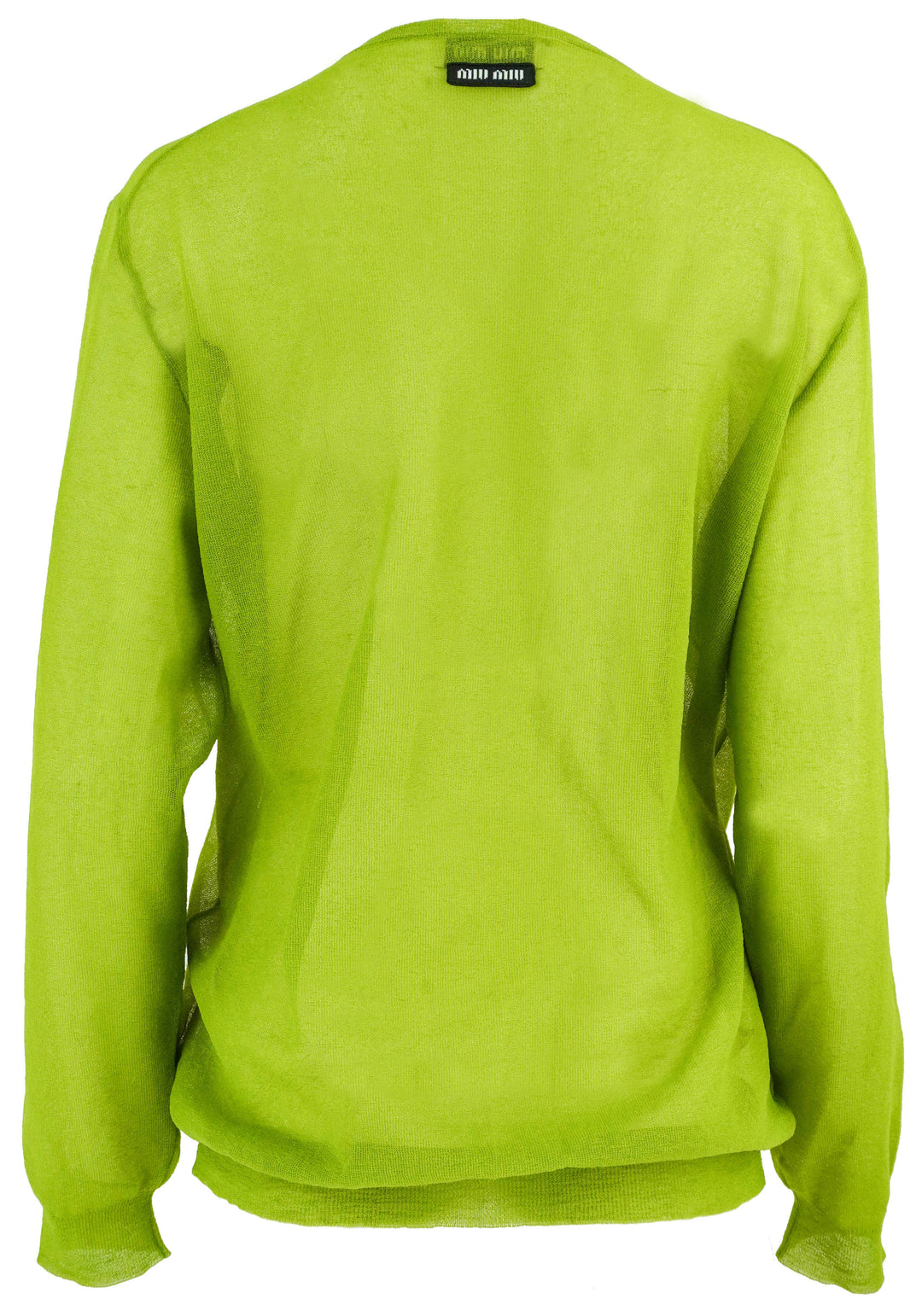 Miu Miu Sequin Floral Sweater in Pistachio - Discounts on Miu Miu at UAL