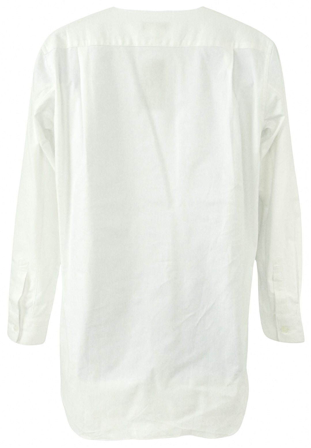 Comme des Garçons Cotton Cloth Long Shirt in White/Blue - Discounts on COMME des GARÇONS at UAL