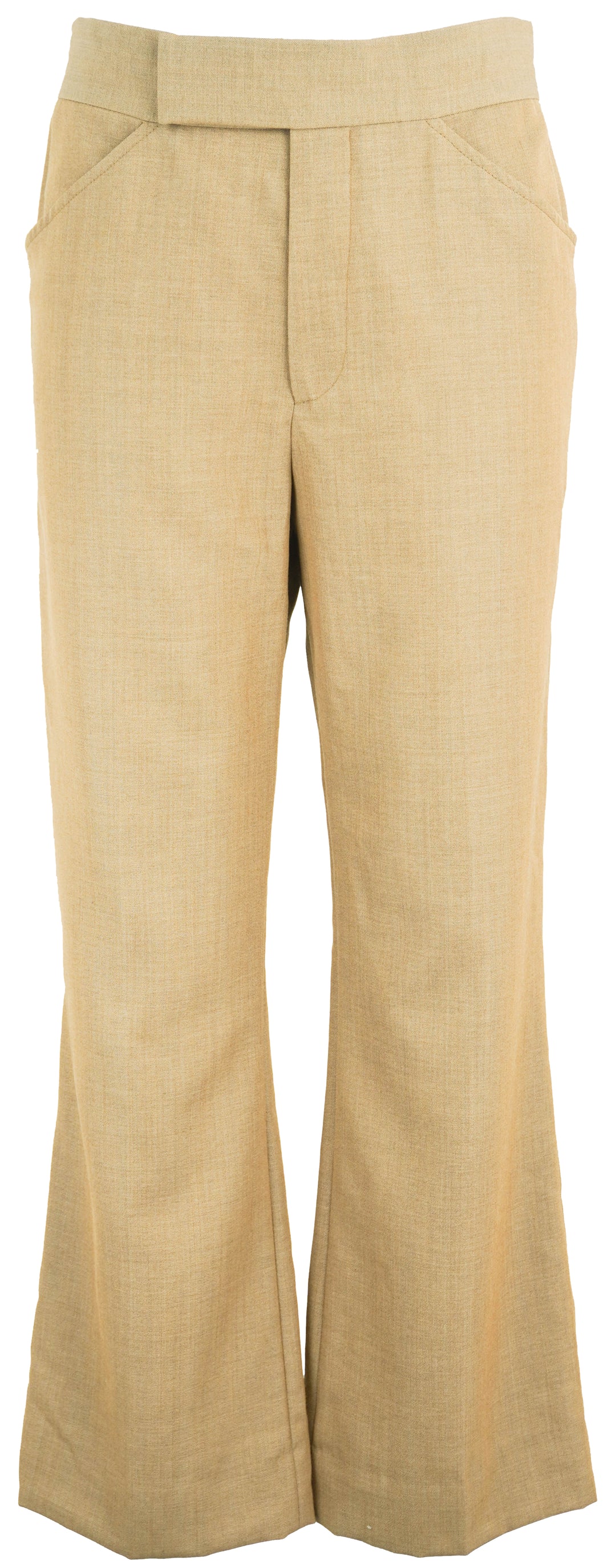 Victoria Beckham Cropped Flare Trousers in Tan - Discounts on Victoria Beckham at UAL
