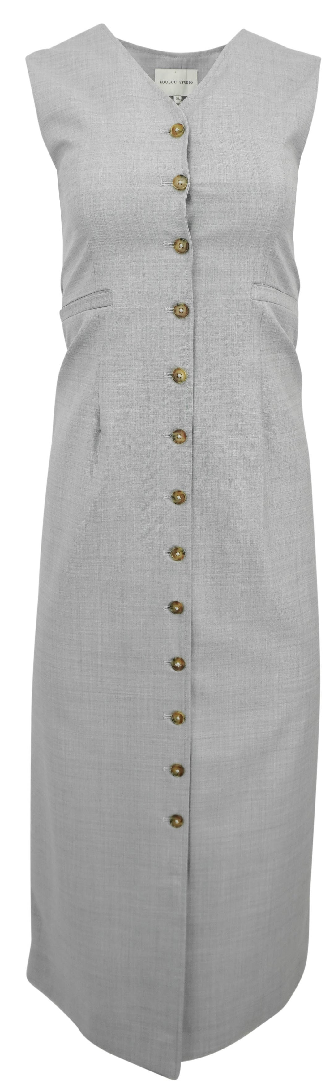 LouLou Studio Idika Dress in Light Grey - Discounts on LouLou Studio at UAL