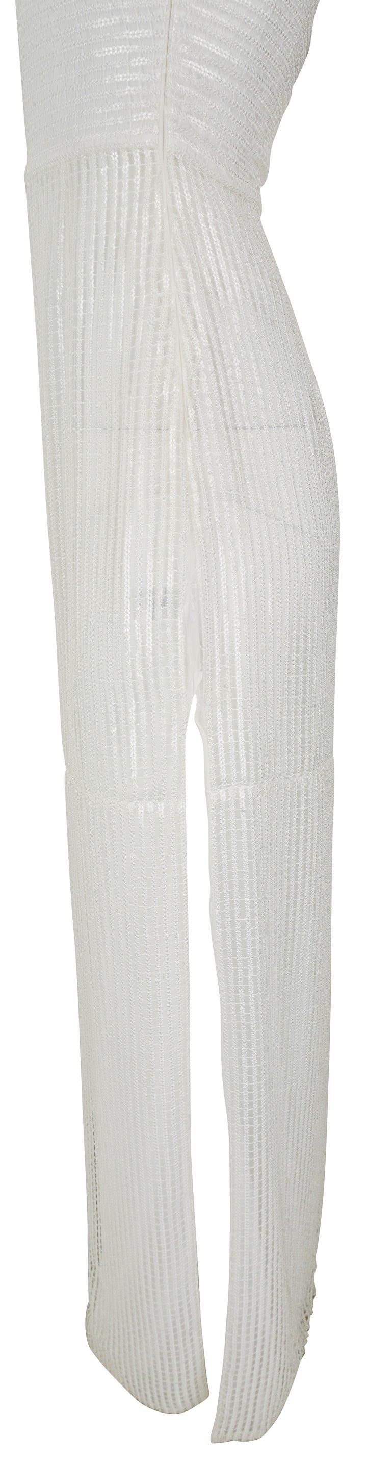 Galvan London Iona Macrame Sequin Bridal Dress in White