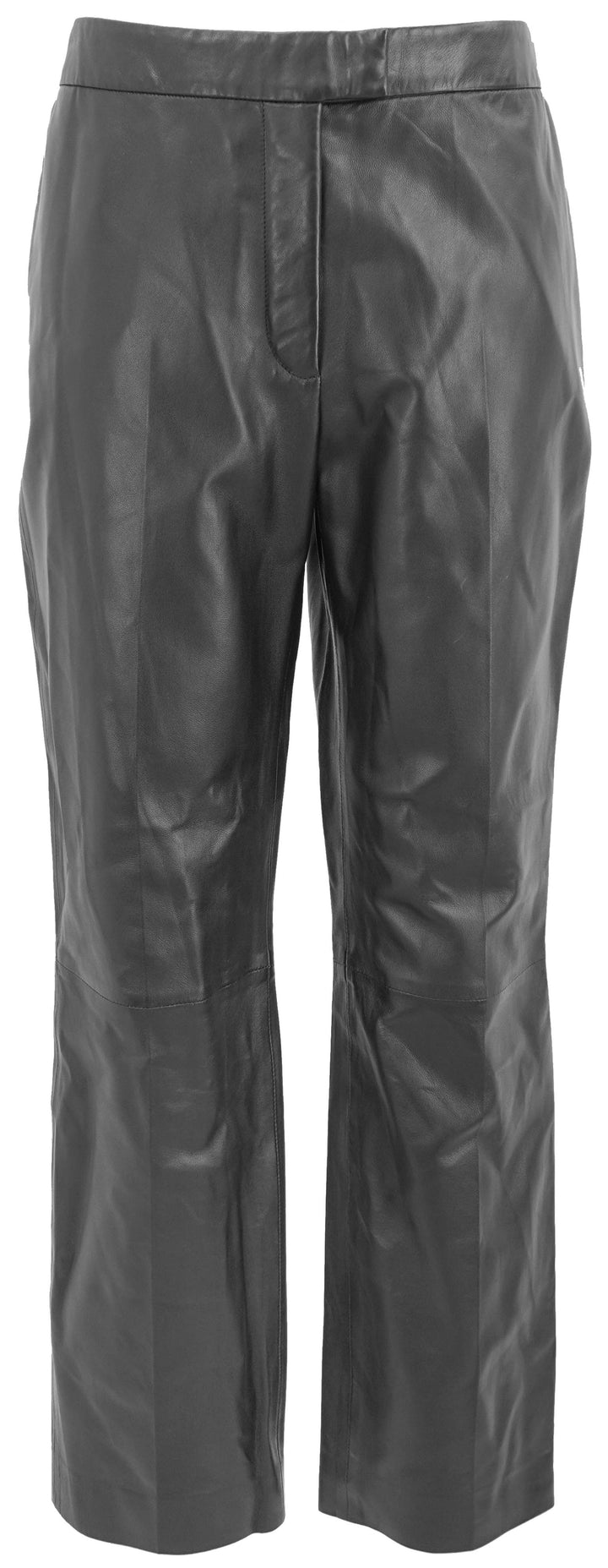 Altuzarra Straight Leg Leather Pants in Black