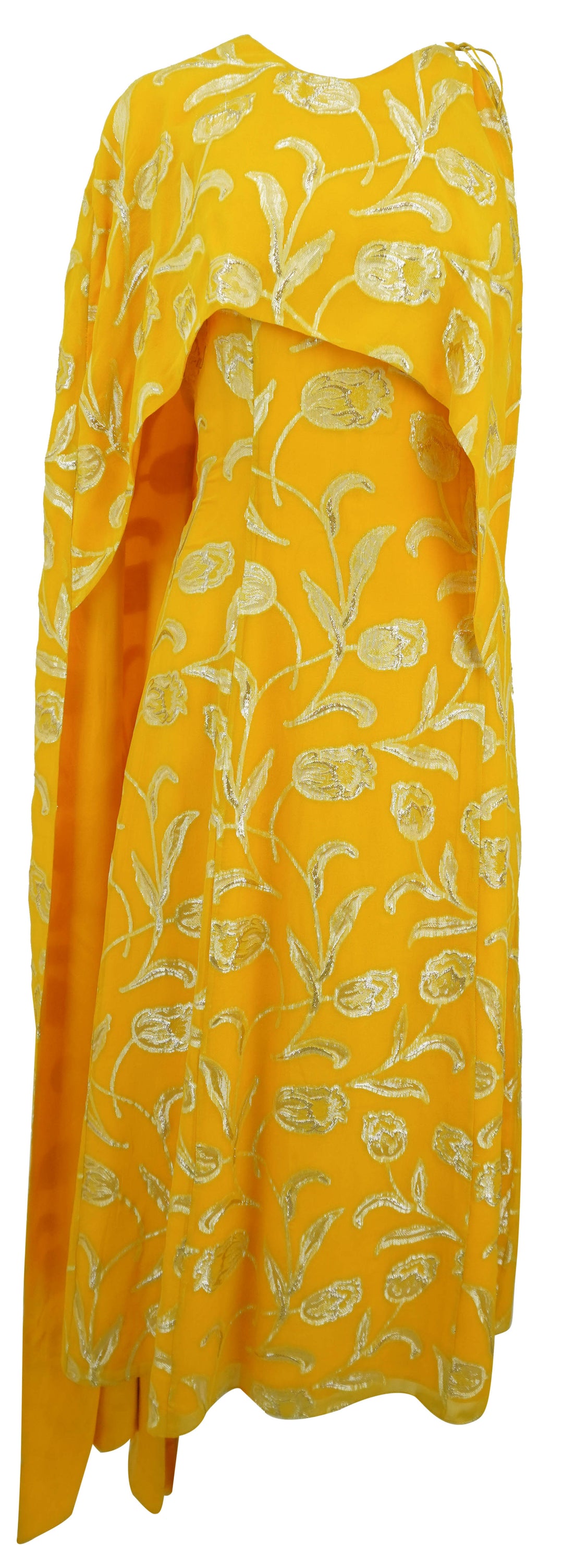 Markarian Kennedy Cape Dress in Yellow - Discounts on Markarian at UAL