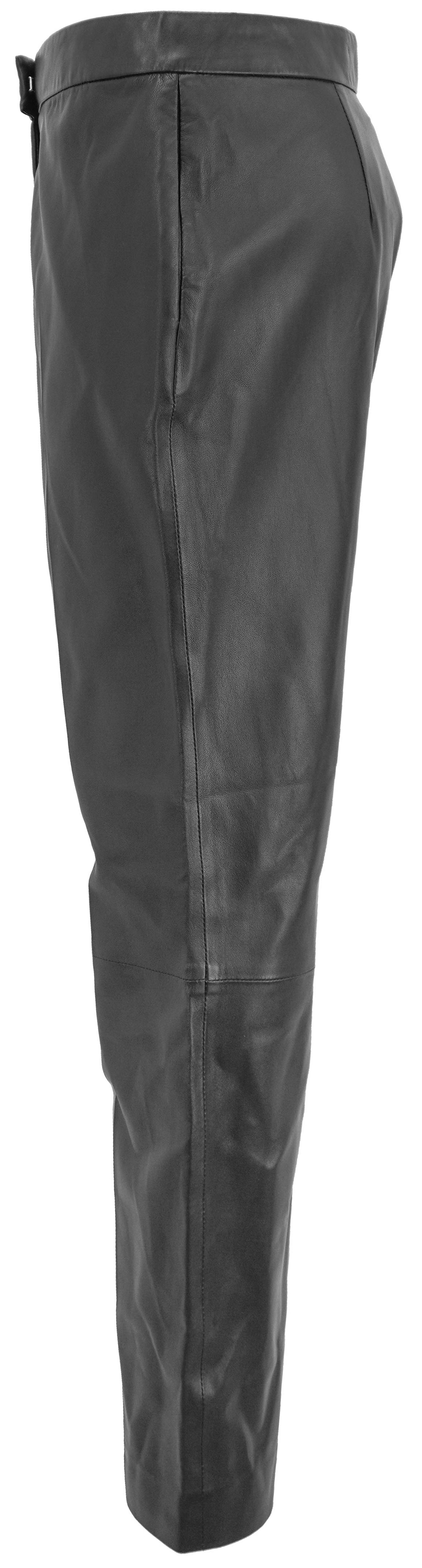 Altuzarra Straight Leg Leather Pants in Black