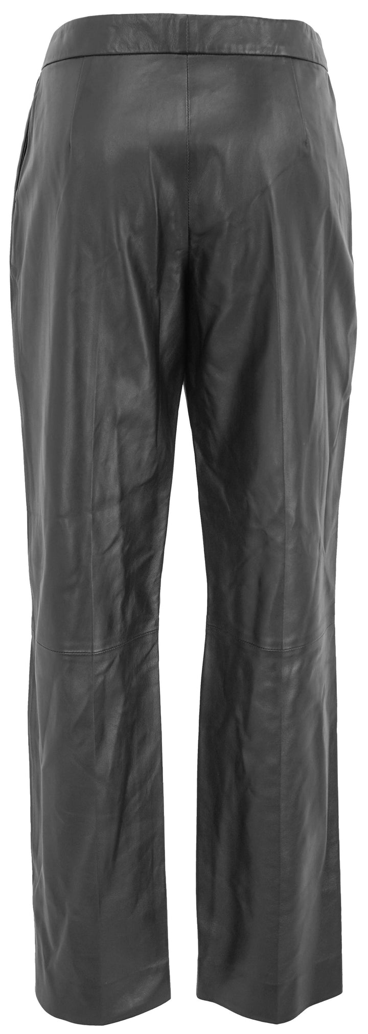Altuzarra Straight Leg Leather Pants in Black