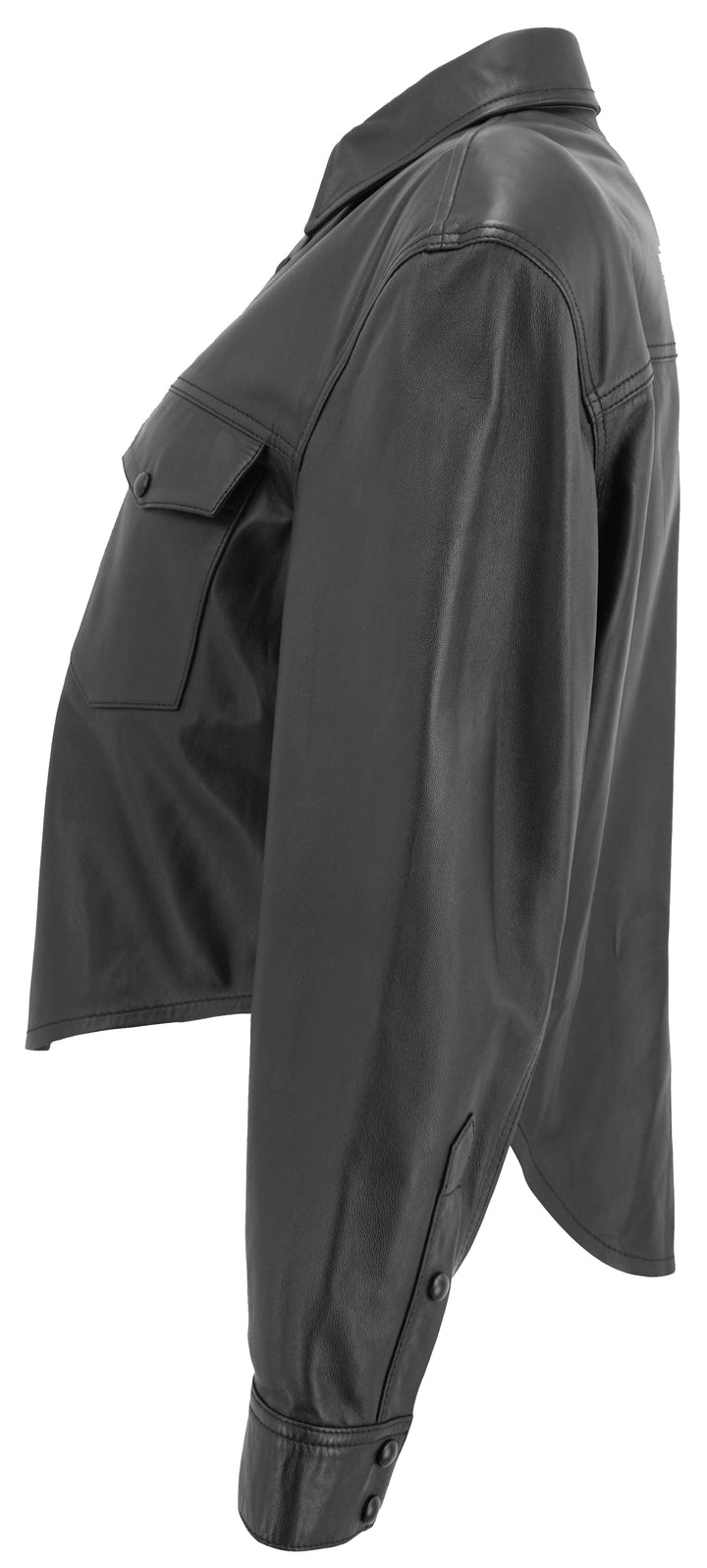 Wardrobe.NYC Padded Leather Shirt in Black - Discounts on Wardrobe.NYC at UAL