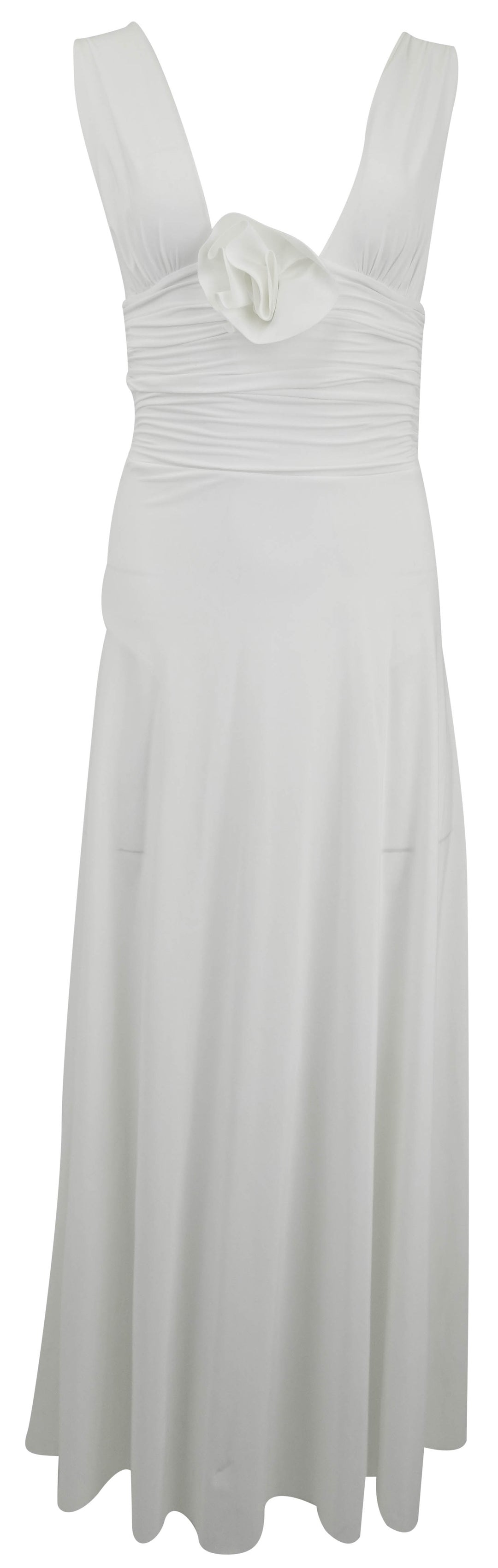 Maygel Coronel Orinoco Rosette Dress in Off White - Discounts on Maygel Coronel at UAL