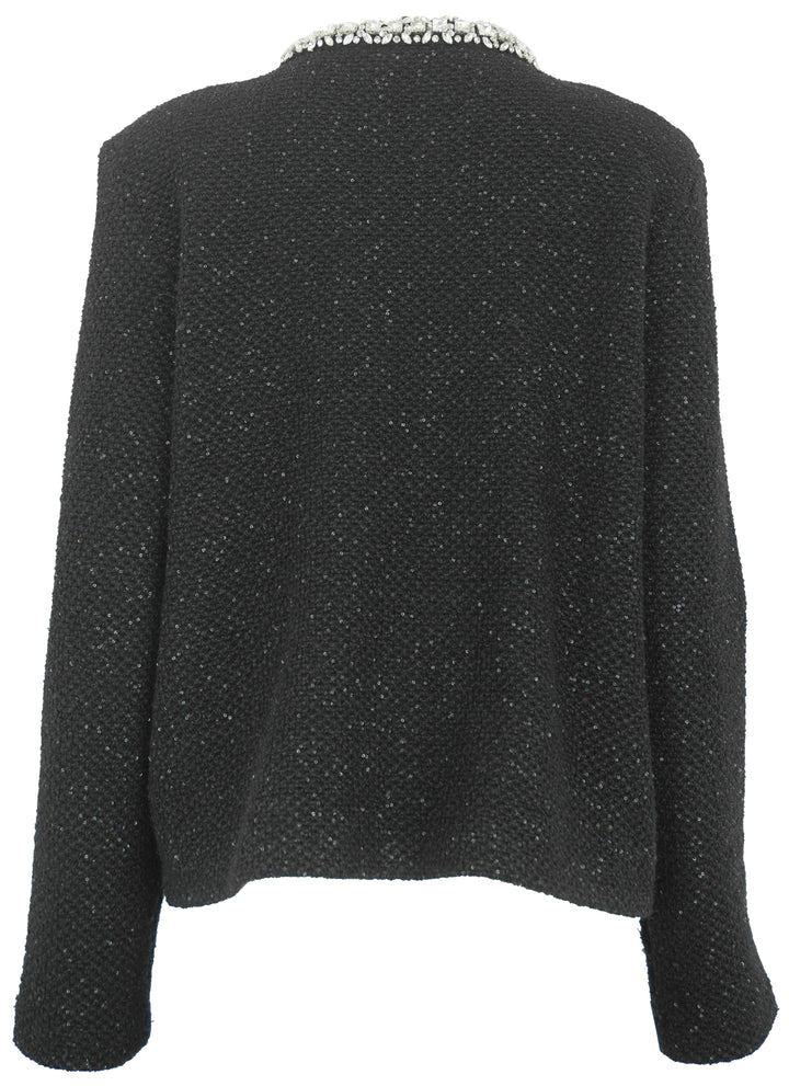 Self Portrait Embellished Jacket in Black