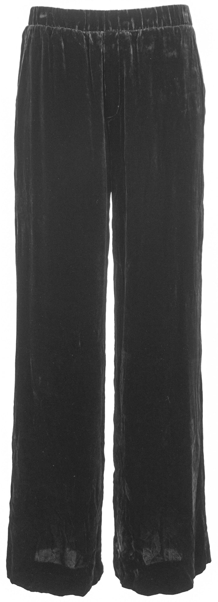Faherty Silk Velvet Pant in Black