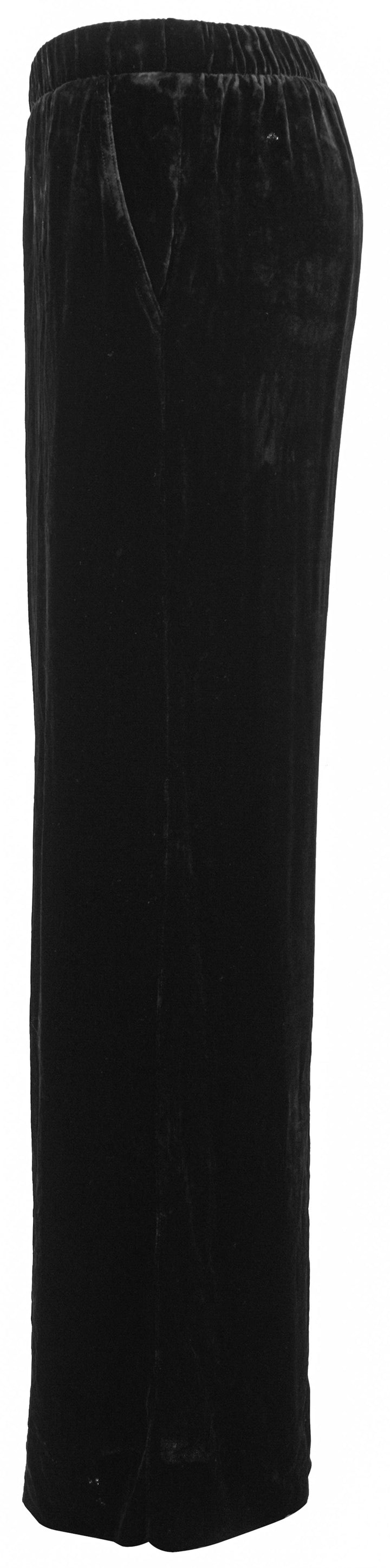 Faherty Silk Velvet Pant in Black