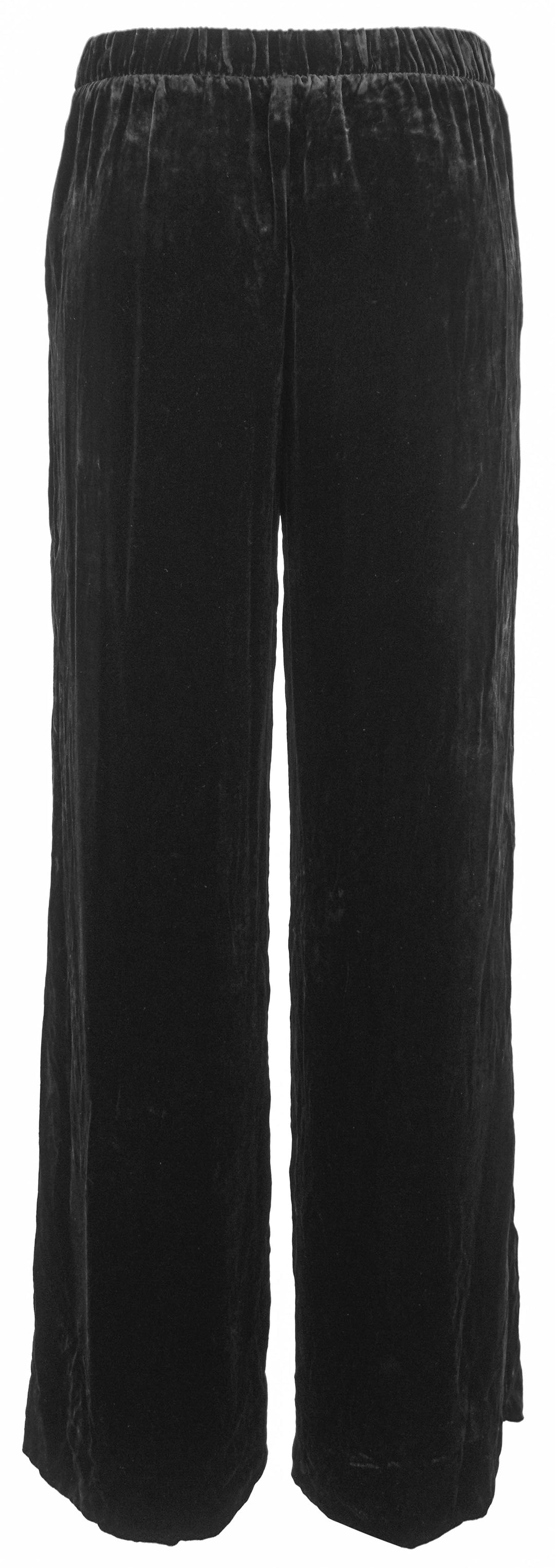 Faherty Silk Velvet Pant in Black