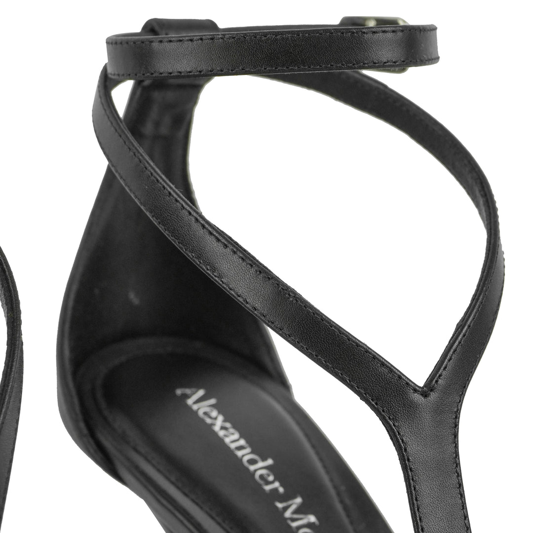 Alexander McQueen Harness Leather Sandals in Black - Discounts on Alexander McQueen at UAL