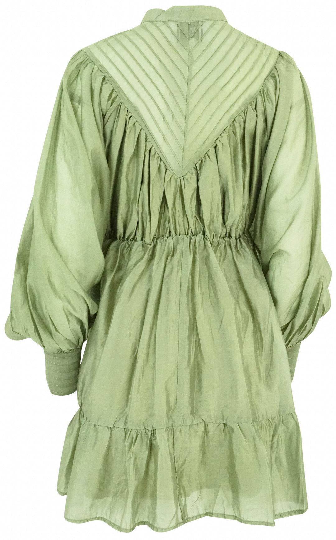 The Shirt Ruffled Dress in Pistachio - Discounts on The Shirt at UAL