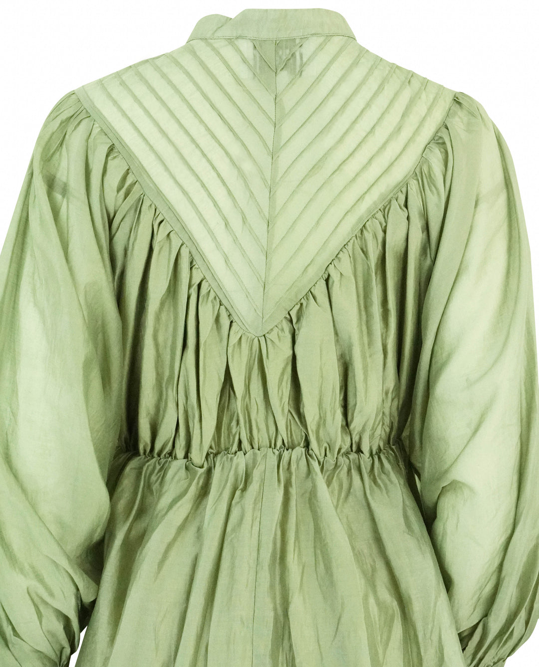 The Shirt Ruffled Dress in Pistachio - Discounts on The Shirt at UAL