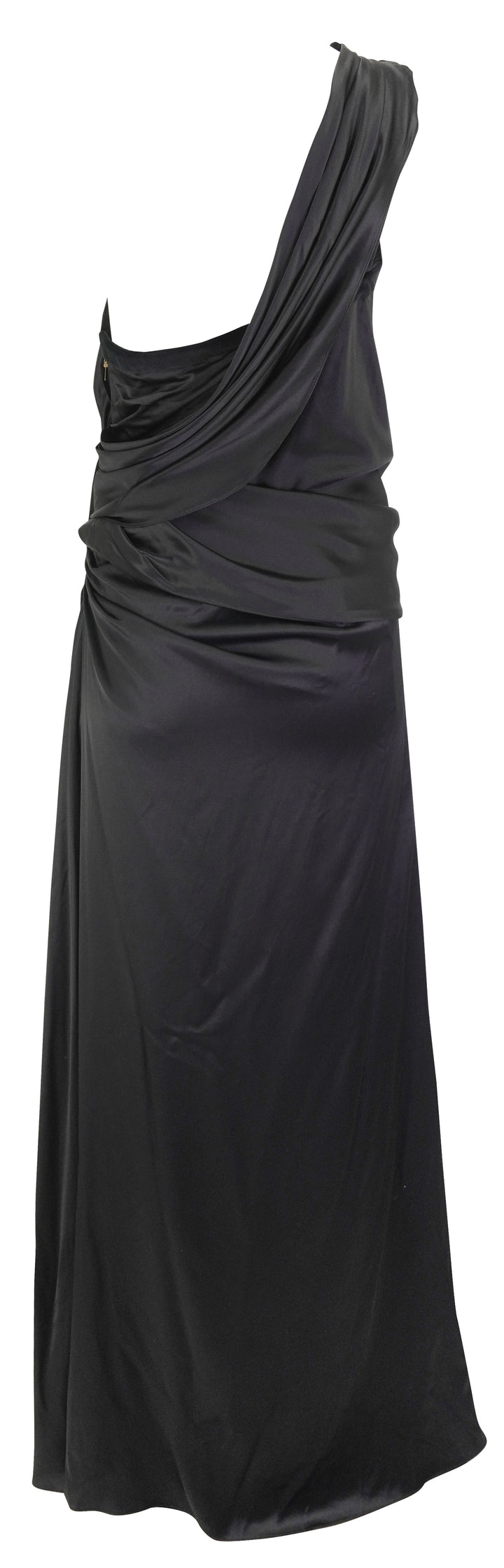 Nina Ricci Asymmetric Draped Maxi Dress in Black