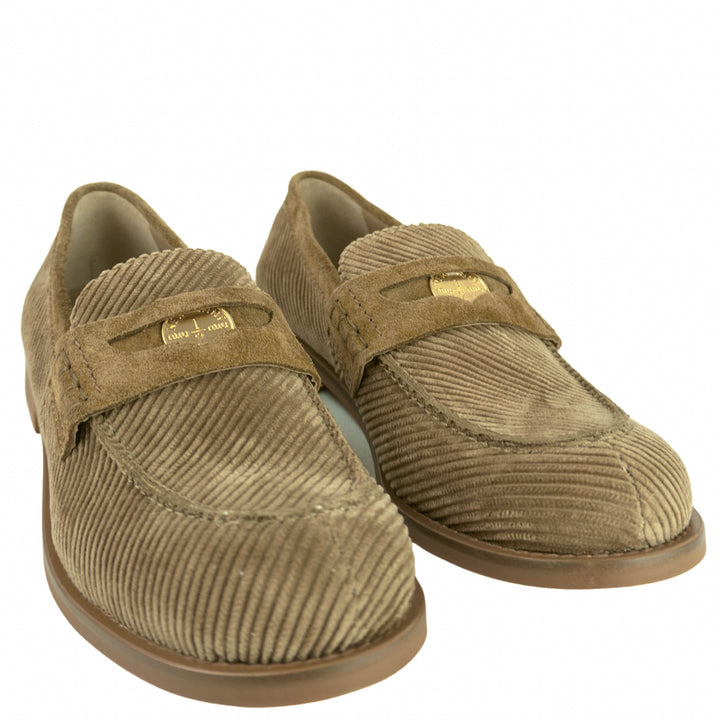 Miu Miu Corduroy Loafers in Beige