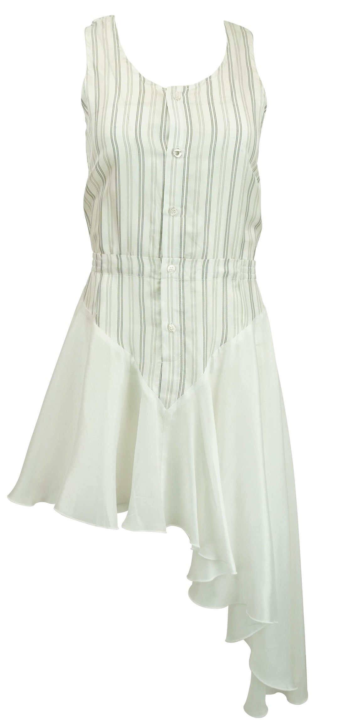 Coperni Vest Dress in White - Discounts on Coperni at UAL