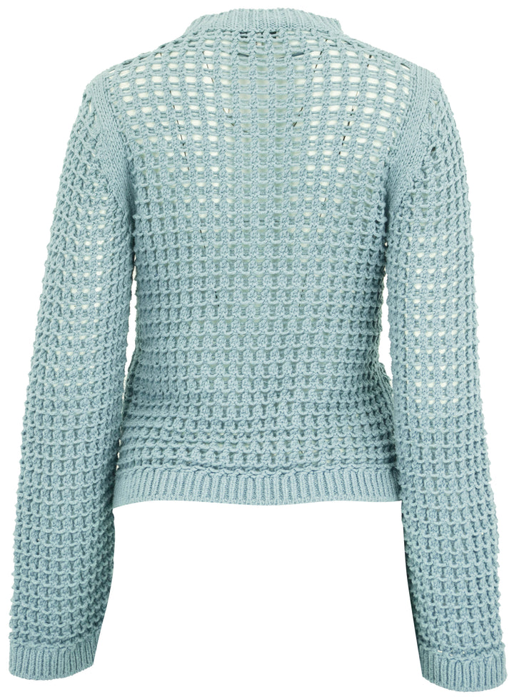 Dorothee Schumacher Sporty Crochet Cardigan in Light Blue - Discounts on Dorothee Schumacher at UAL