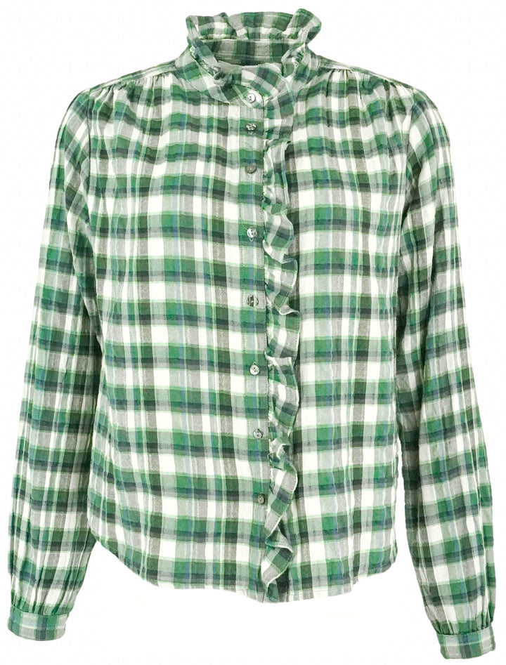 Xírena Nicholson Button Front Shirt in Green Book - Discounts on Xírena at UAL