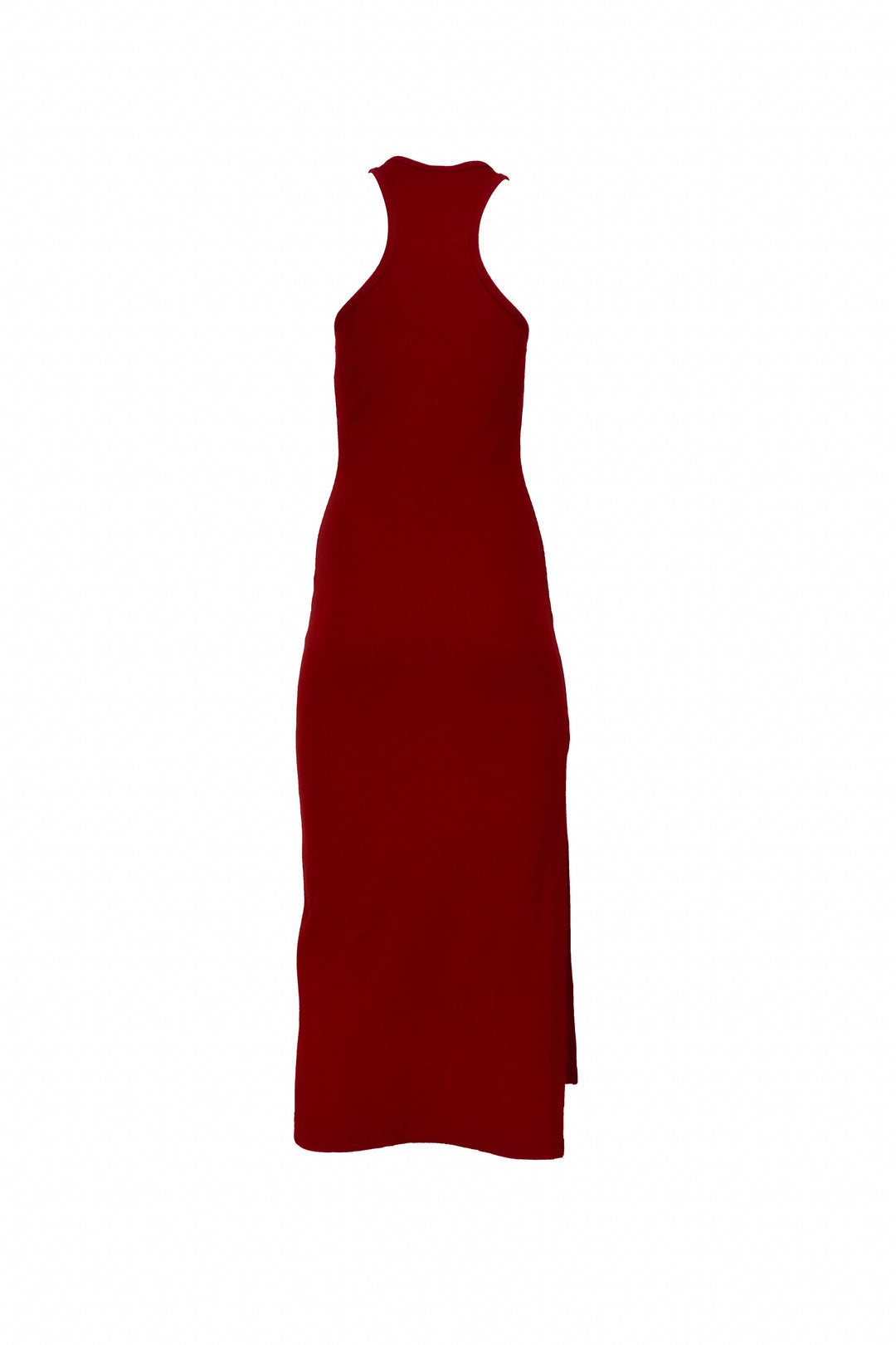 Courrèges Jersey Midi Dress in Deep Red - Discounts on Courrèges at UAL