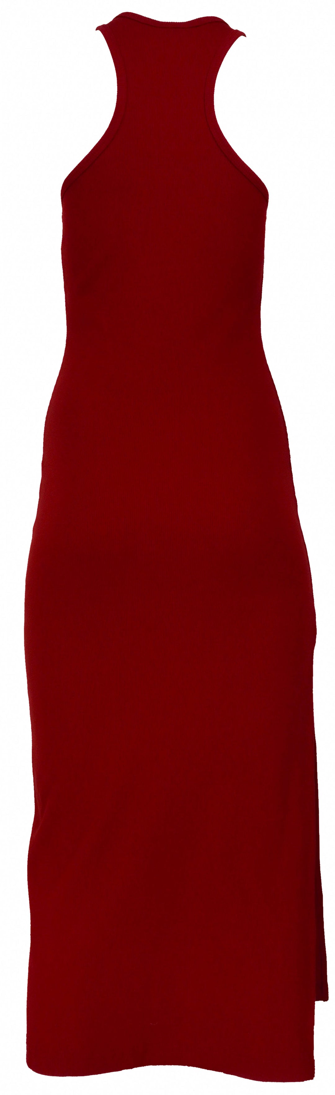 Courrèges Jersey Midi Dress in Deep Red - Discounts on Courrèges at UAL