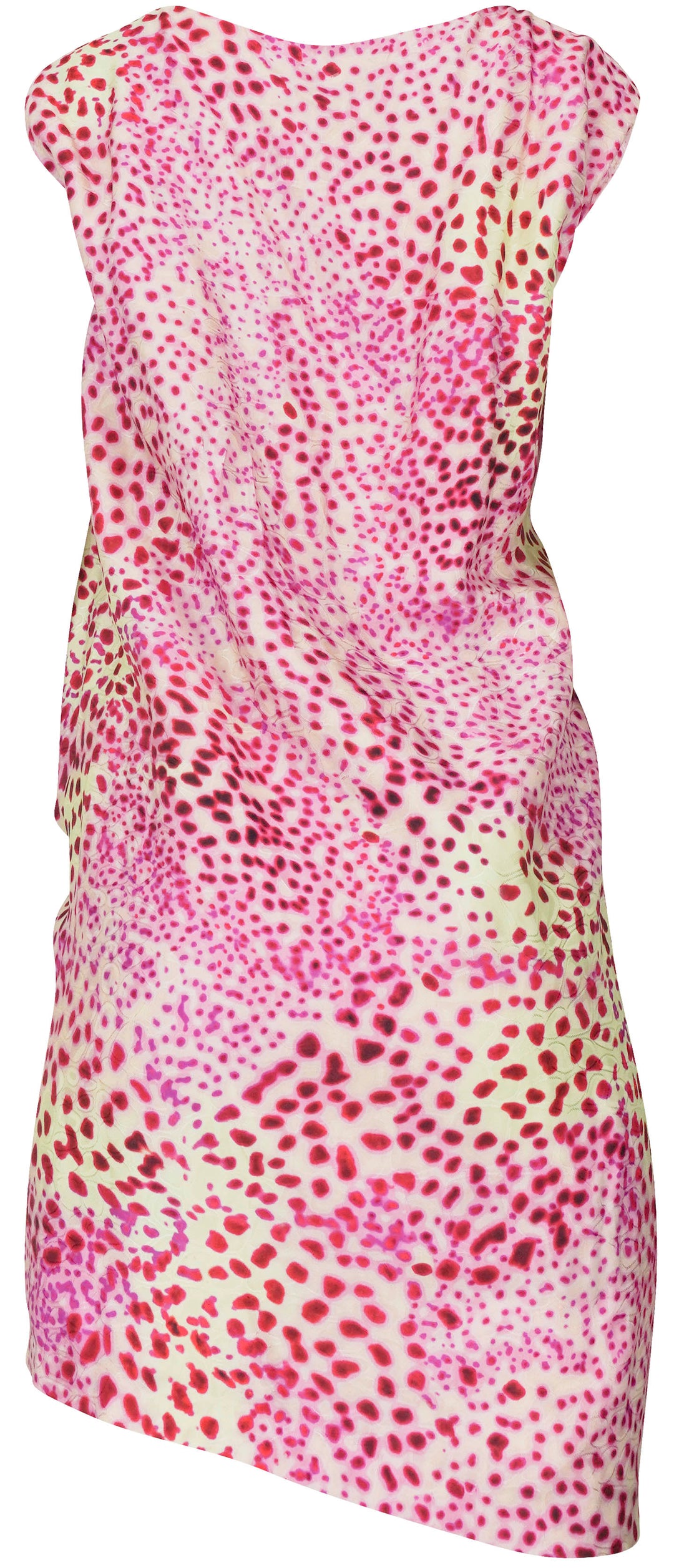 Dries Van Noten Draped Printed Midi Dress in Pink - Discounts on Dries Van Noten at UAL