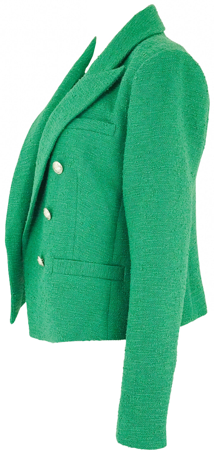 L'Agence Brooke Cropped Blazer in Eucalyptus Cloud - Discounts on L'Agence at UAL