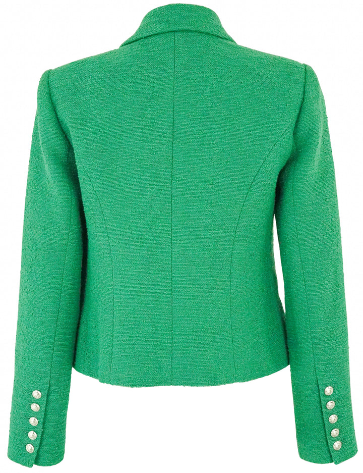L'Agence Brooke Cropped Blazer in Eucalyptus Cloud - Discounts on L'Agence at UAL