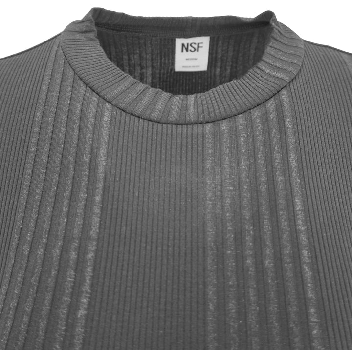 NSF Ribbed Knit Dress in Black - Discounts on NSF at UAL
