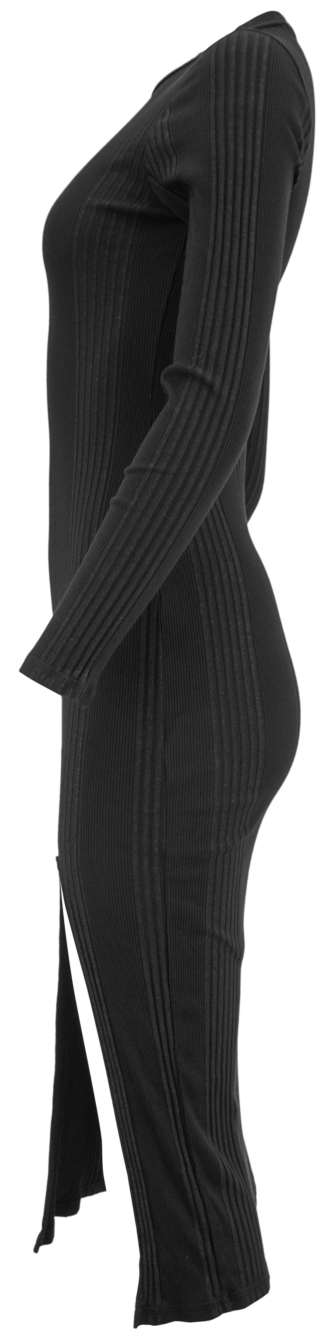 NSF Ribbed Knit Dress in Black - Discounts on NSF at UAL