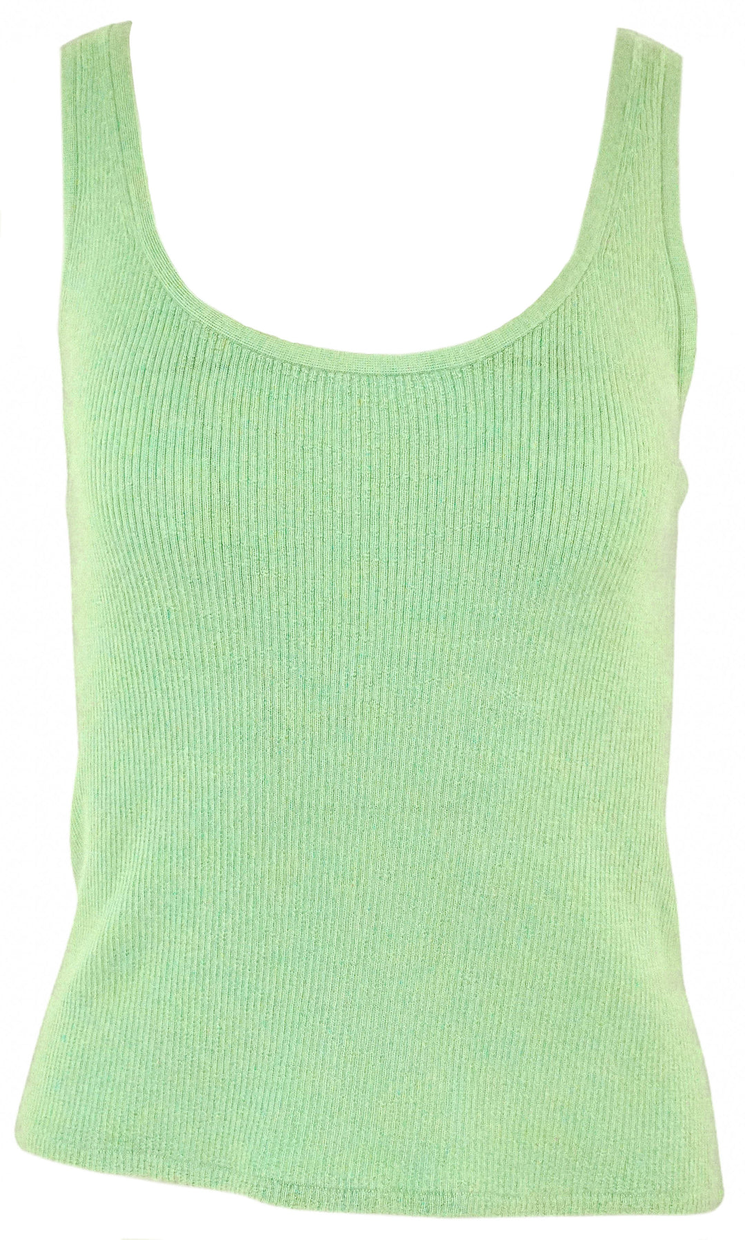 Sablyn Cashmere Ribbed Tank Top in Sage Green - Discounts on Sablyn at UAL